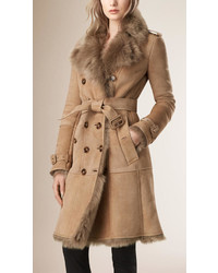 burberry shearling coat