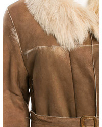 Burberry Suede And Shearling Coat