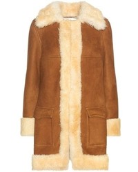 Saint Laurent Suede And Shearling Coat