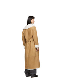 Loewe Tan Shearling Long Coat