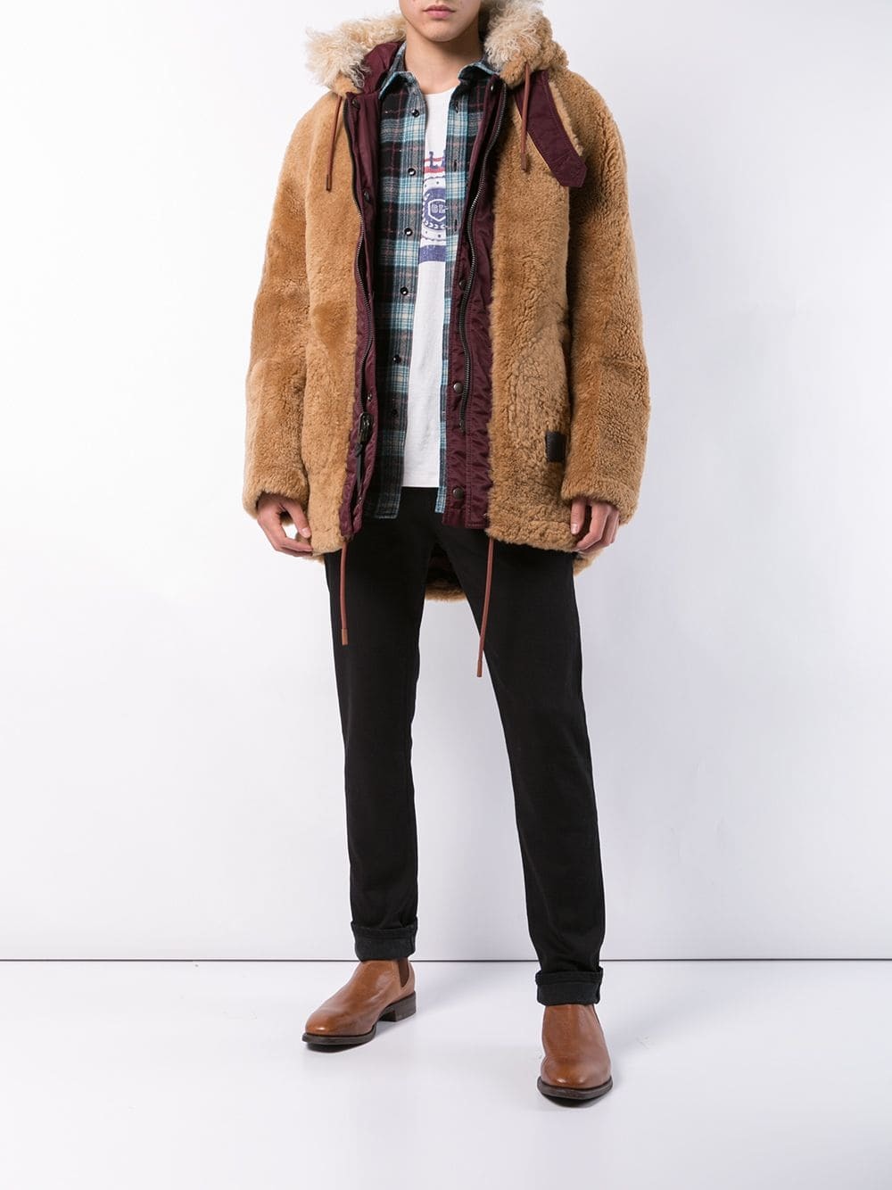 coach reversible shearling vest