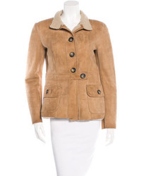 Burberry Suede Shearling Jacket