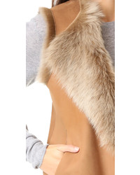 Theory Petriva Suede Shearling Reversible Vest