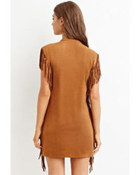 Forever 21 Fringed Faux Suede Dress
