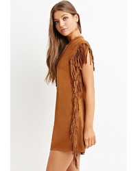 Forever 21 Fringed Faux Suede Dress