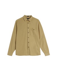Ted Baker London Brewin Overshirt In Beige At Nordstrom