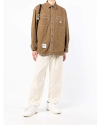 Chocoolate Logo Patch Button Up Shirt Jacket