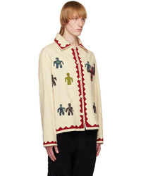 HARAGO Off White Embroidered Jacket