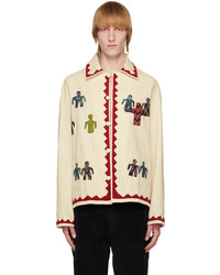 HARAGO Off White Embroidered Jacket