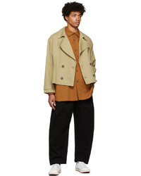 King & Tuckfield Taupe Cropped Trench Jacket