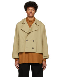 King & Tuckfield Taupe Cropped Trench Jacket