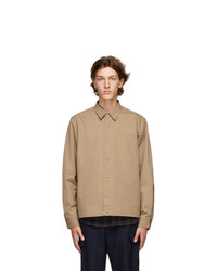 Officine Generale Taupe Stan Overshirt Jacket