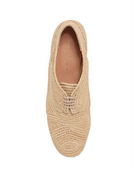Robert Clergerie 70mm Pintom Woven Raffia Lace Up Shoes