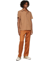 Factor's Brown Dobby Short Sleeve Shirt
