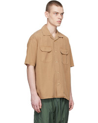 Ts(S) Brown Round Flap Pocket Shirt