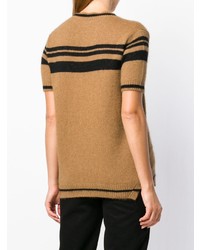 Ermanno Scervino Knit Sweater With Fur Appliqus