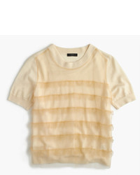 J.Crew Tippi Short Sleeve Sweater With Tulle