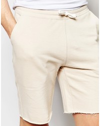 Asos Brand Jersey Shorts In Beige, $23 