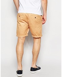 Asos Brand Slim Chino Shorts In Soft Tan