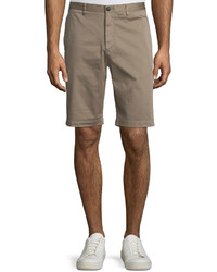 Theory Brucer Greely Flat Front Shorts Beige
