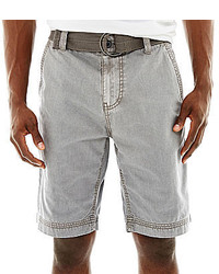 Plugg Flat Front Belted Shorts