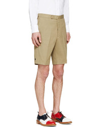 Thom Browne Khaki Cotton Shorts