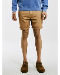 Topman Ltd Tan Twill Shorts