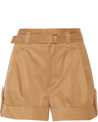 Marc Jacobs Pleated Cotton Twill Shorts