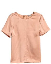 H&M Short Sleeved Silk Blouse
