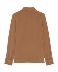 Saint Laurent Long Sleeve Buttoned Silk Shirt