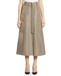 Nina Ricci Silk Button Front Skirt