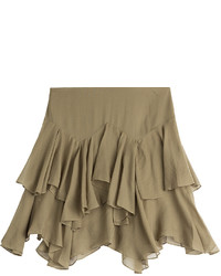 Polo Ralph Lauren Tiered Cotton Silk Ruffle Skirt