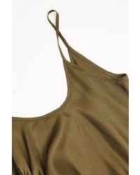 Boutique Ruched Silk Camisole Top