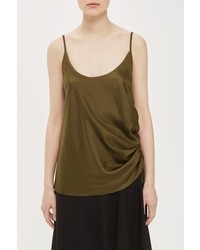 Boutique Ruched Silk Camisole Top