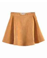 ChicNova Pure Color Pleated Corduroy Skirt