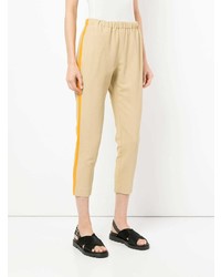 Bassike Contrast Stripe Fitted Trousers