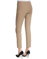 The Row Soroc Mid Rise Skinny Cropped Pants Sepia