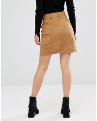 Brave Soul Buttoned Cord Skirt