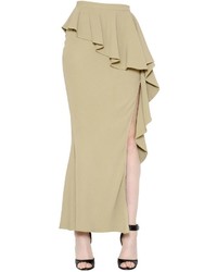 Givenchy Ruffled Heavy Crepe Jersey Skirt
