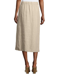 Eileen Fisher Heavy Organic Linen Midi Skirt