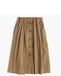J.Crew Petite Button Front Chino Skirt