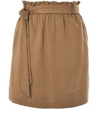 Topshop Tencel Paperbag Tie Skirt