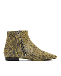 Isabel Marant Beige And Black Dawie Boots