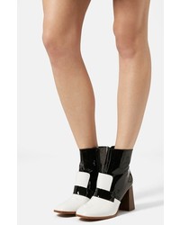 Topshop Pop Message Leather Ankle Boots