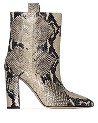 Paris Texas Snake Effect 100mm Ankle Boots