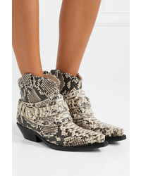 Zimmermann Snake Effect Leather Ankle Boots