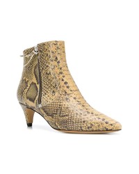 Isabel Marant Snake Printed Kitten Heel Boot