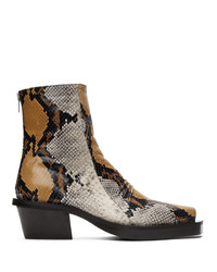 1017 Alyx 9Sm Brown Snake Leone Zip Boots