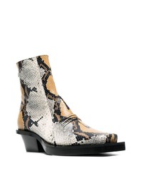 1017 Alyx 9Sm Snakeskin Effect Leather Boots