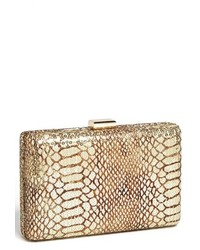 Natasha Couture Sequin Snake Embossed Clutch